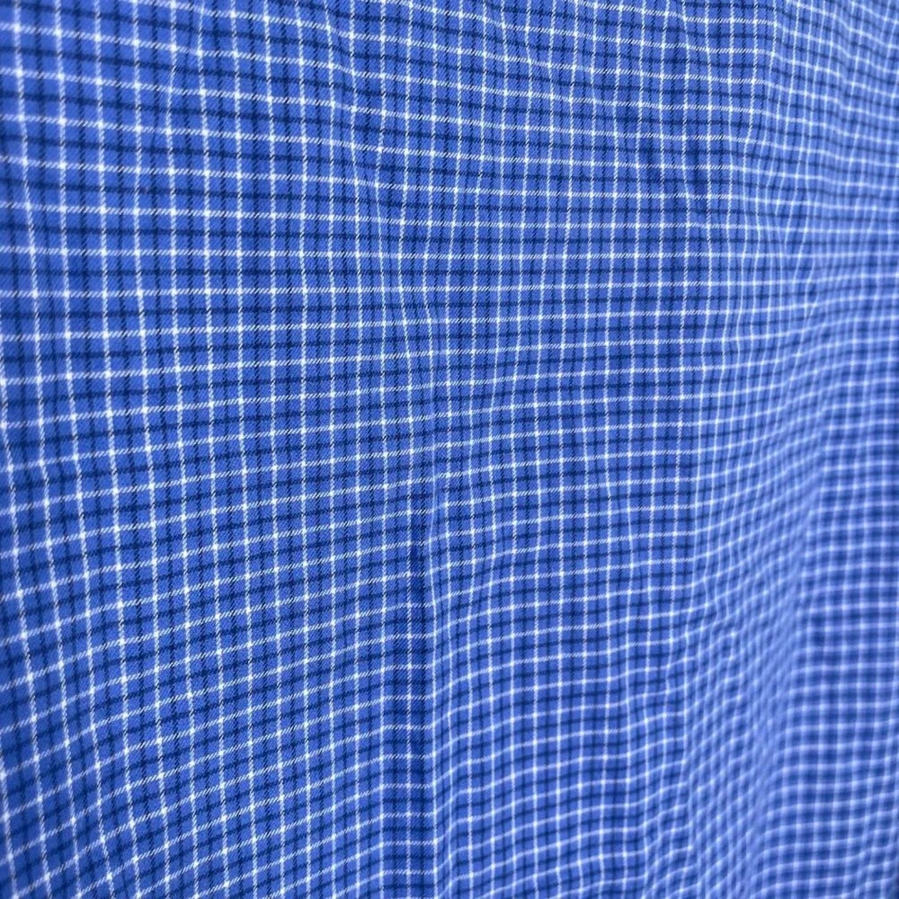 Polo Ralph Lauren Blue Gingham Check Button Down Shirt Mens XL Long Sleeve Pony
